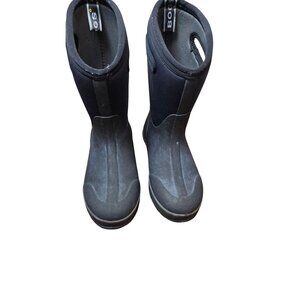 Bogs Youth Waterproof Black Insulated Neoprene Rubber Boots Pull Handles Size 4